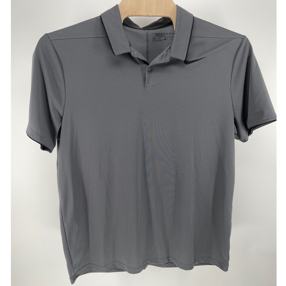 Nike Golf Polo Shirt Men XL Gray Excellent Dri-FIT Standard Fit Short Sleeve